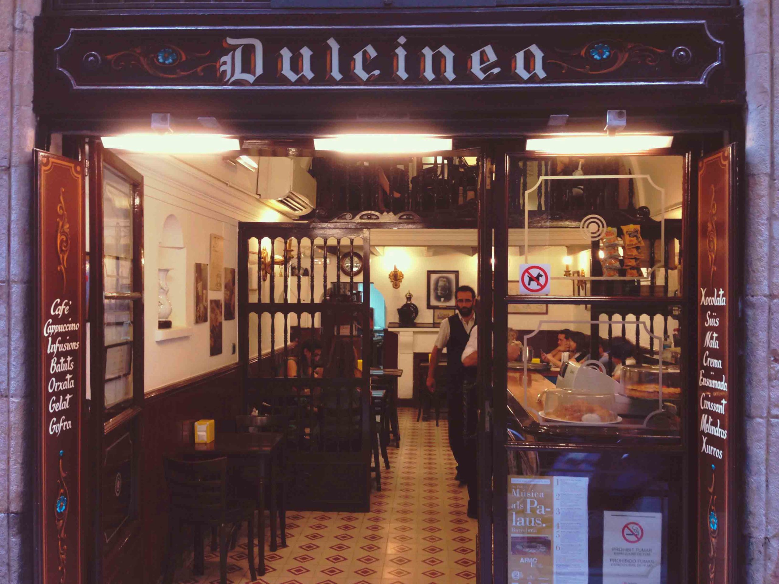 Granja Dulcinea de la calle Petritxol en Barcelona